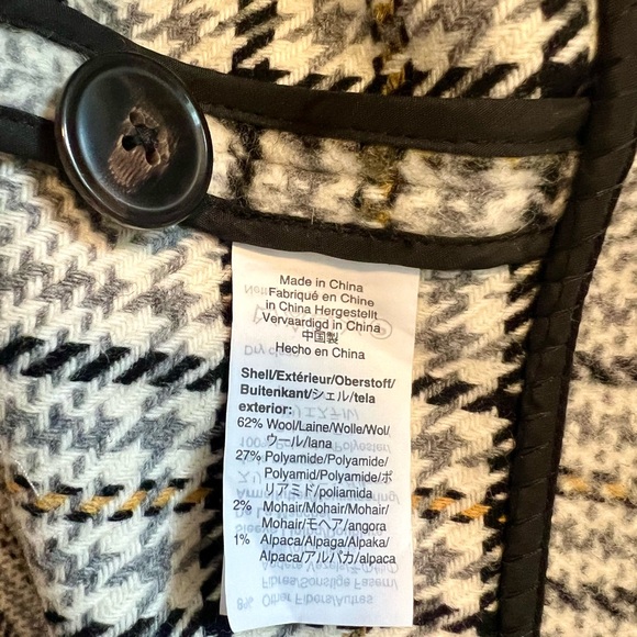 Madewell Gray Plaid Trench Coat - Picture 8 of 8